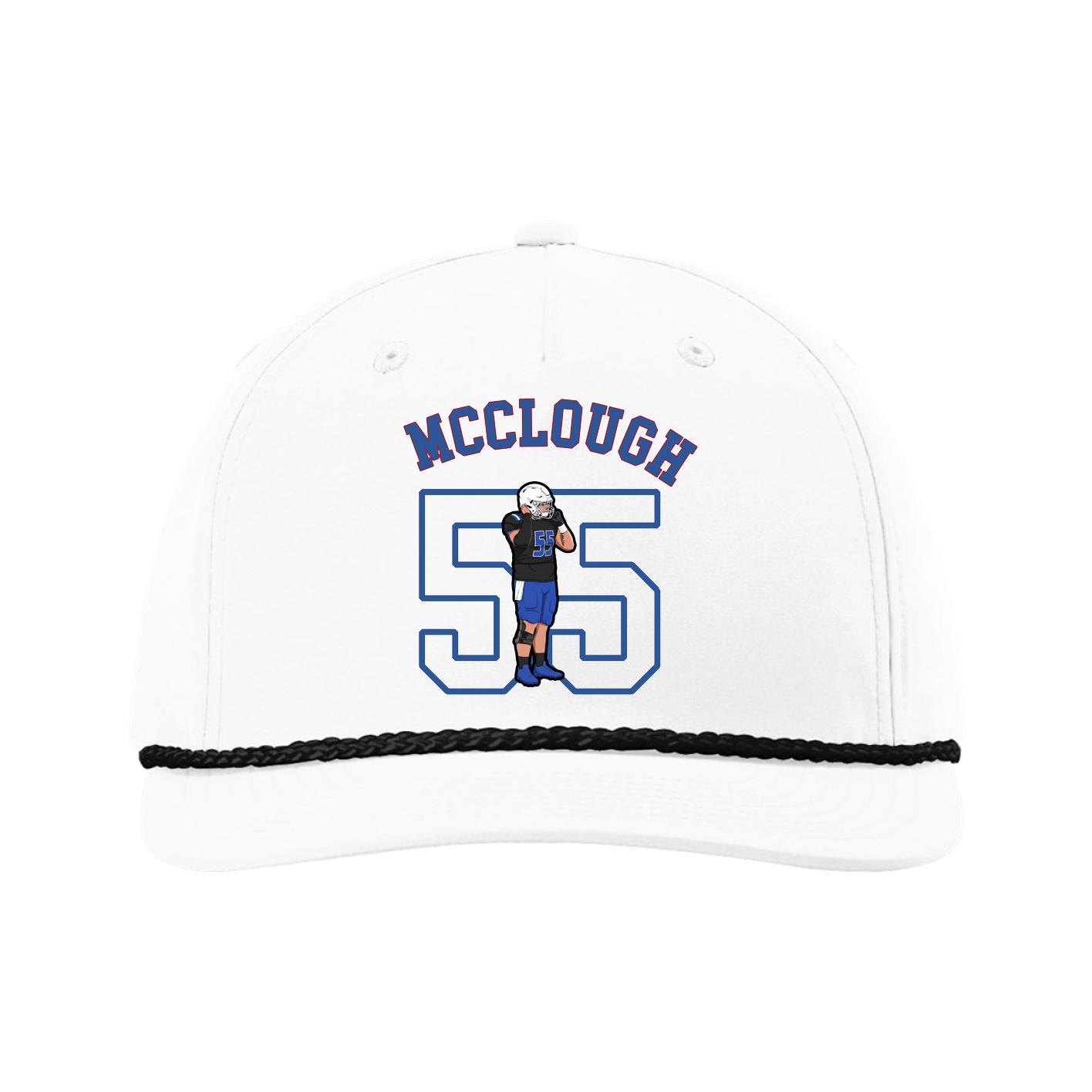 Five-Panel Classic Rope Cap — Shirsey Arch in White