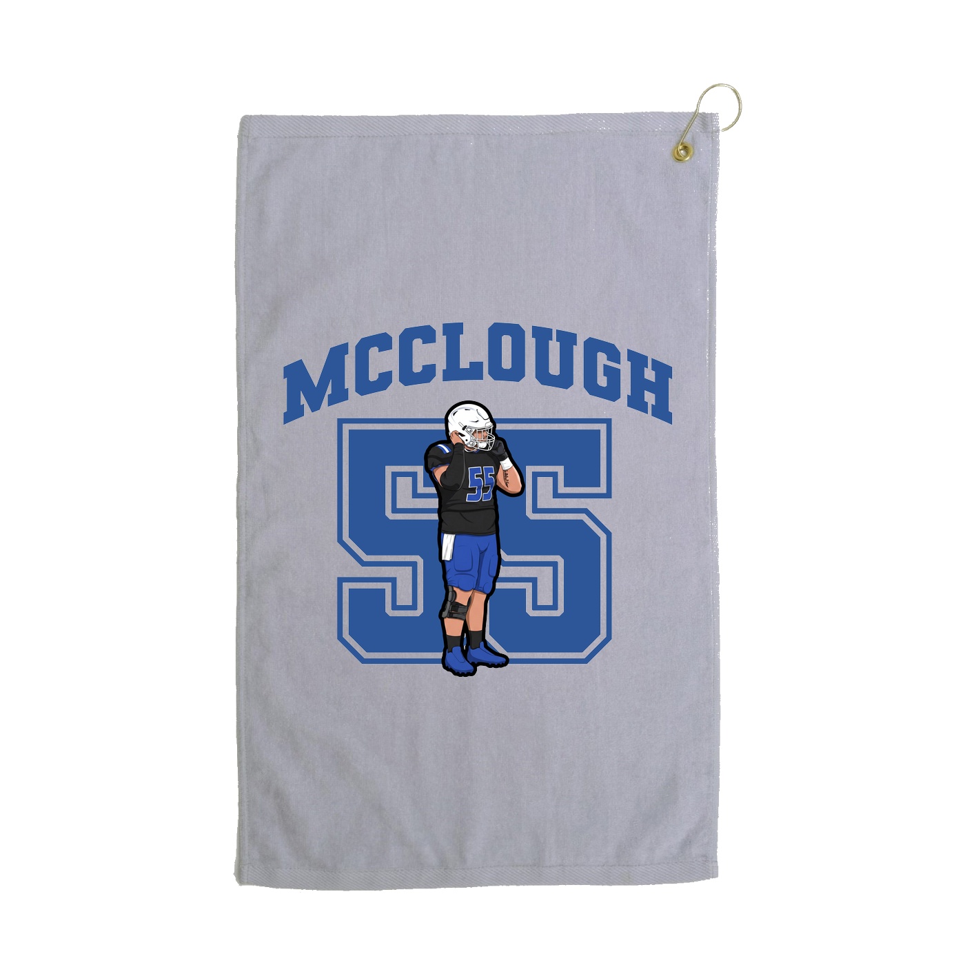 Golf Towel — Number in Grey