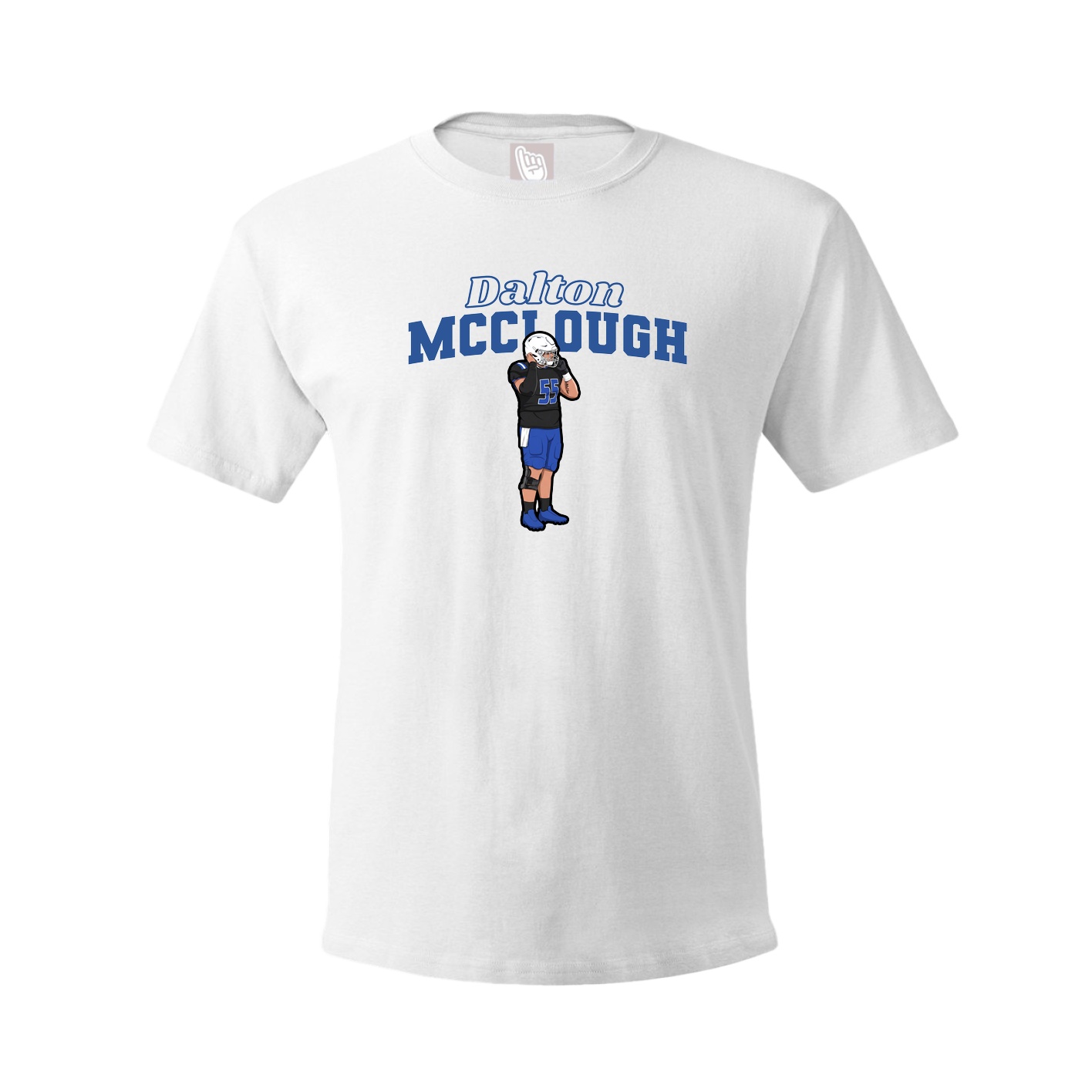 Youth Tee — Name Arch in White