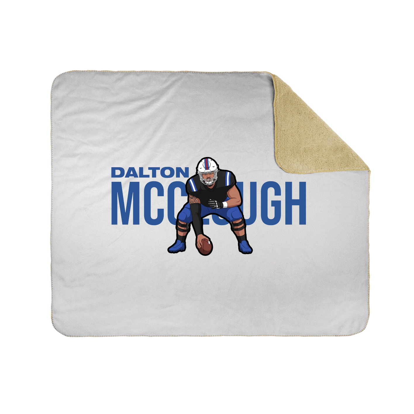 Throw Blanket — Player Name in White
