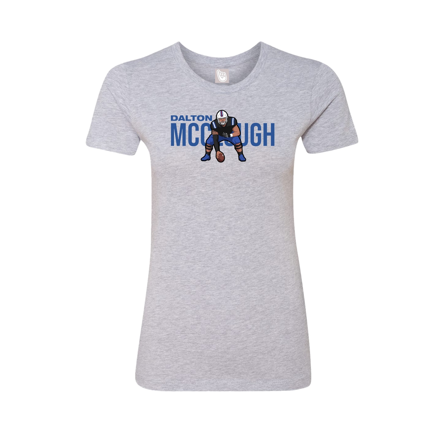 Fitted Women's Tee — Player Name in Grey