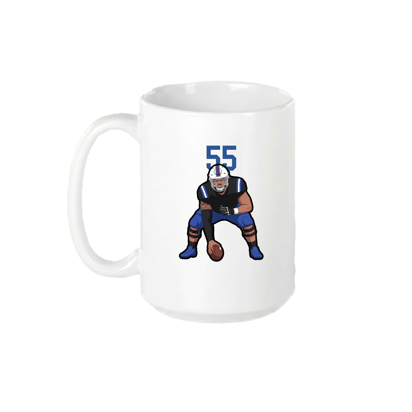 15oz Coffee Mug — Number Top in White