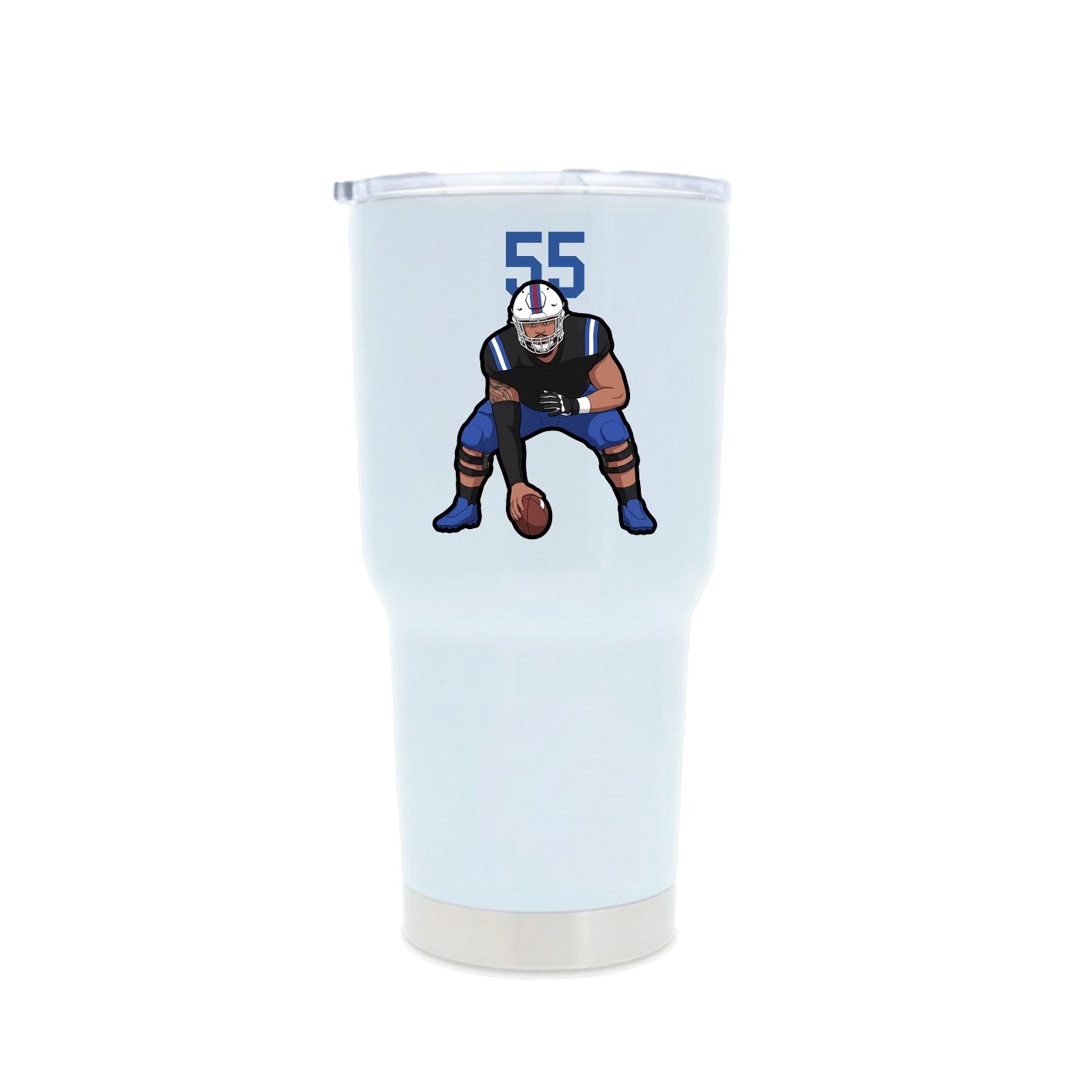 30oz Stainless Steel Tumbler — Number Top in White