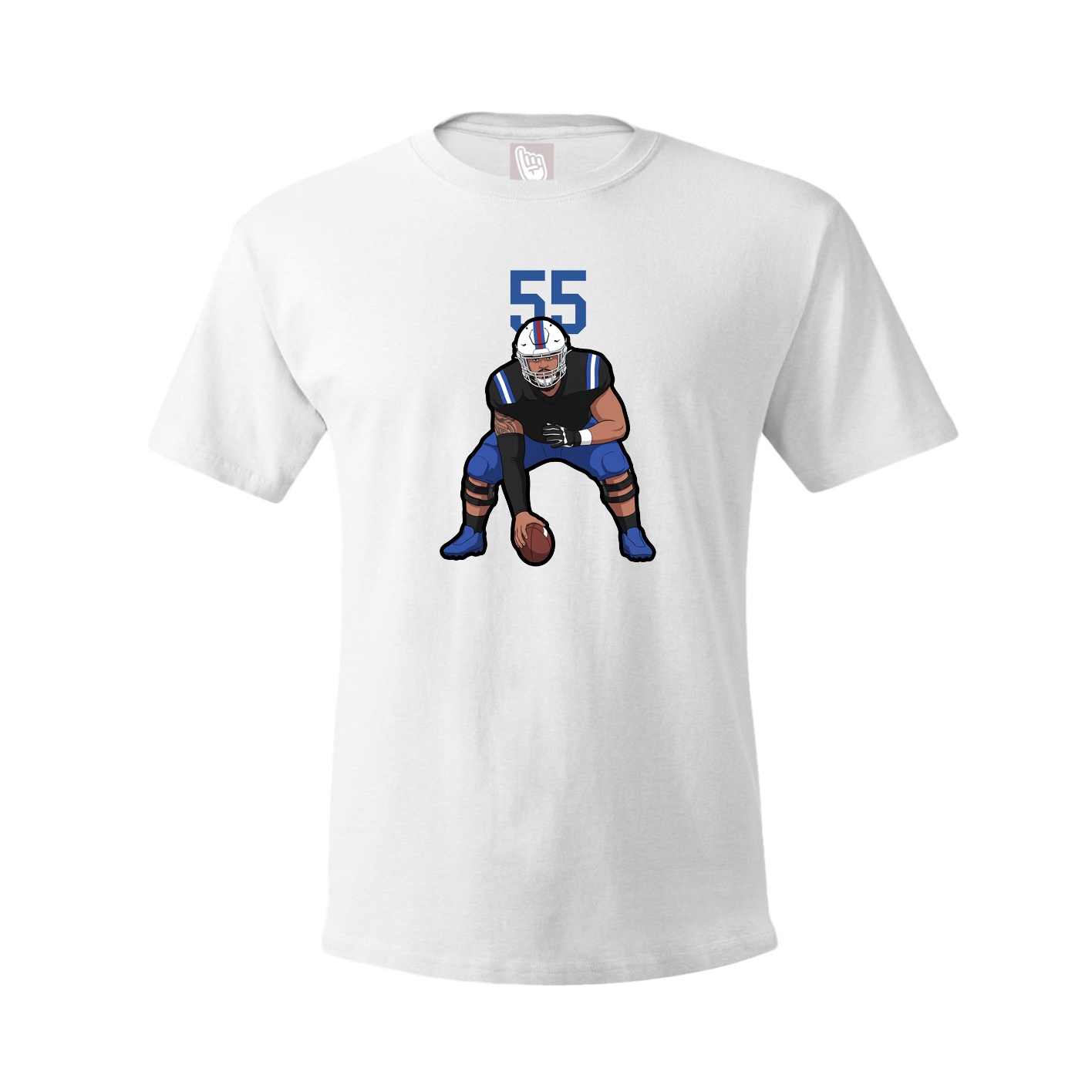 Youth Tee — Number Top in White