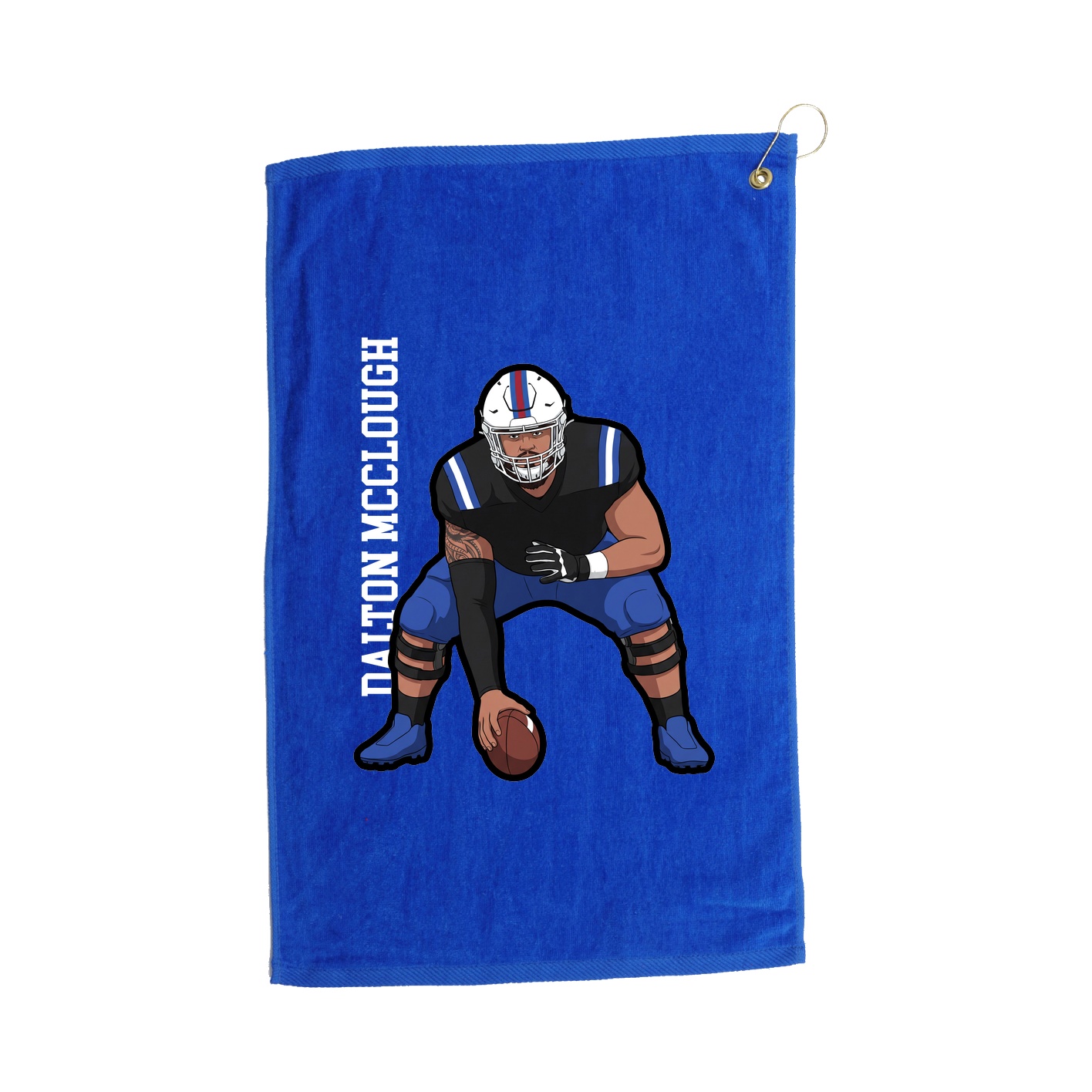 Golf Towel — Name Vertical in Royal