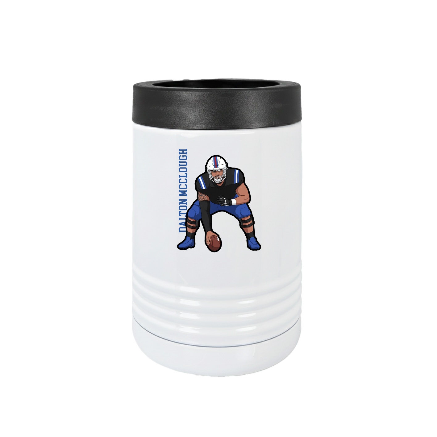 Beverage Holder — Name Vertical in White