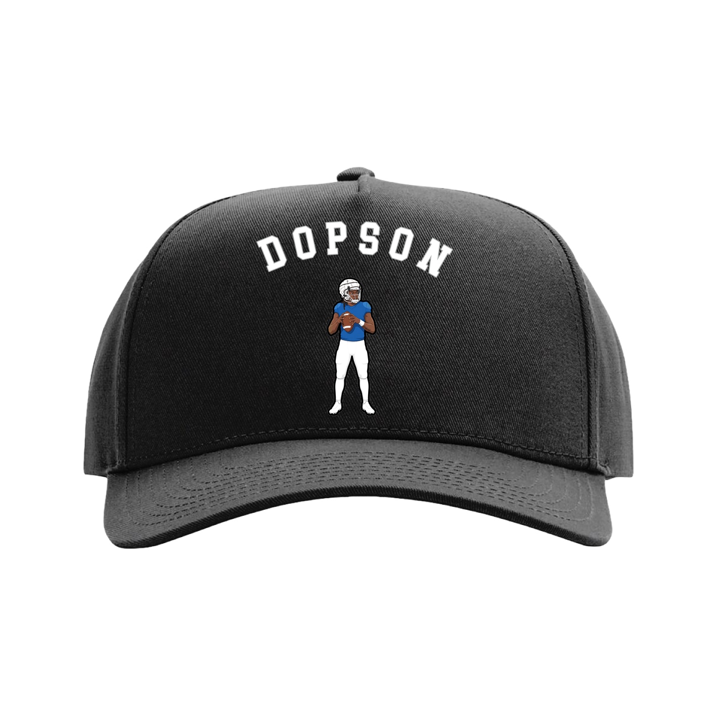 Full Fabric Five-Panel Champ Cap — Shirsey Arch in Black
