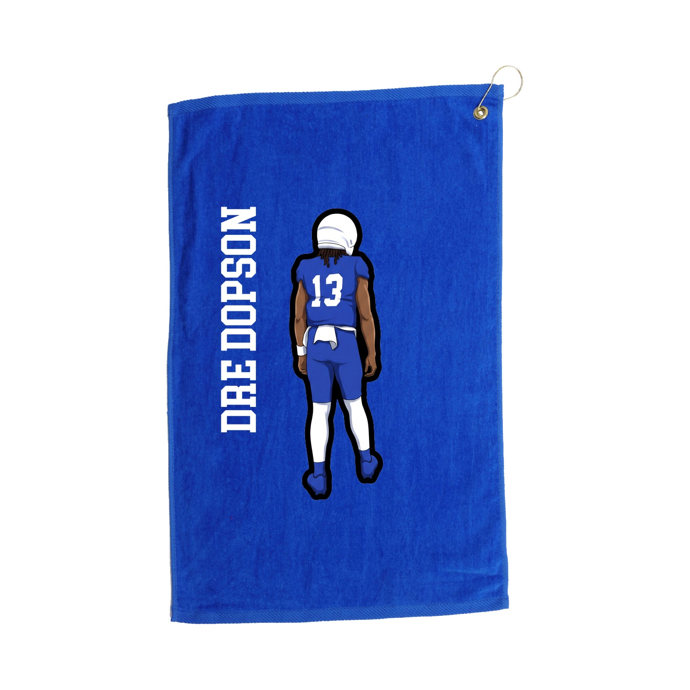 Golf Towel — Name Vertical in Royal