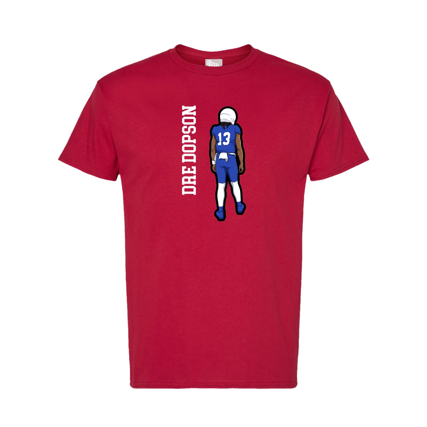 Tee — Name Vertical in Crimson