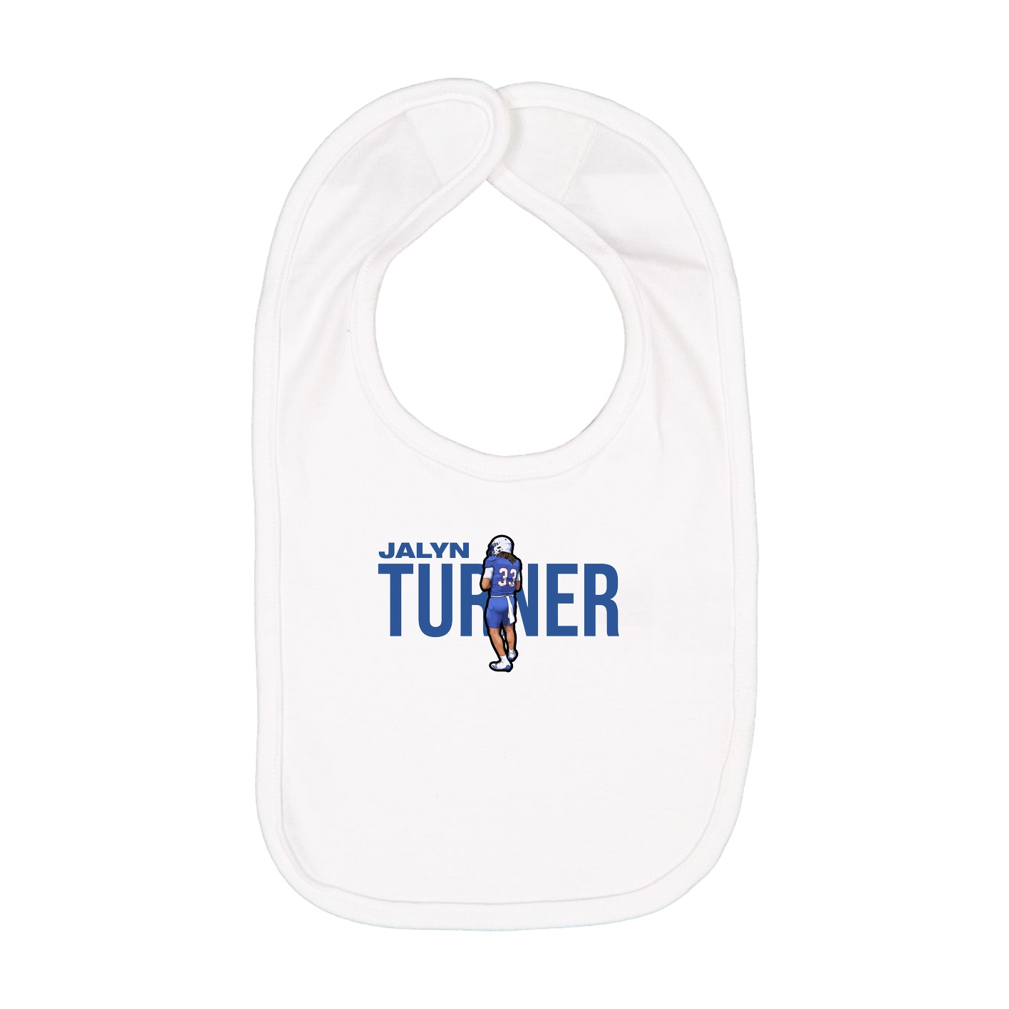 Infant Bib — Player Name in White
