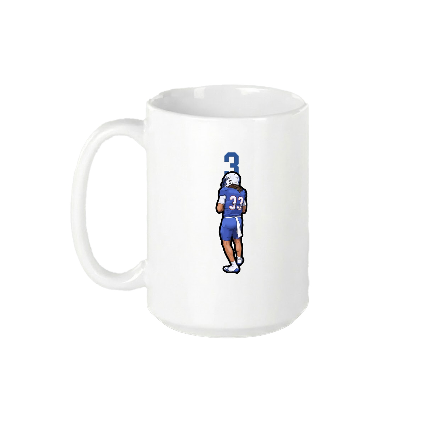 15oz Coffee Mug — Number Top in White