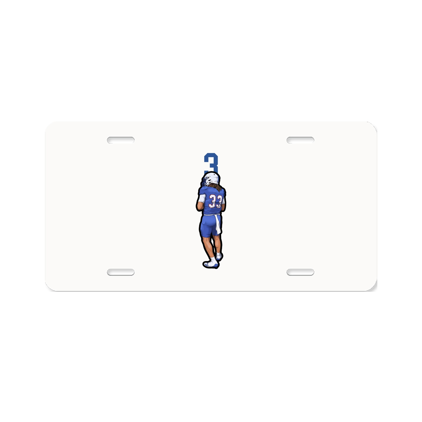 License Plate — Number Top in Classic