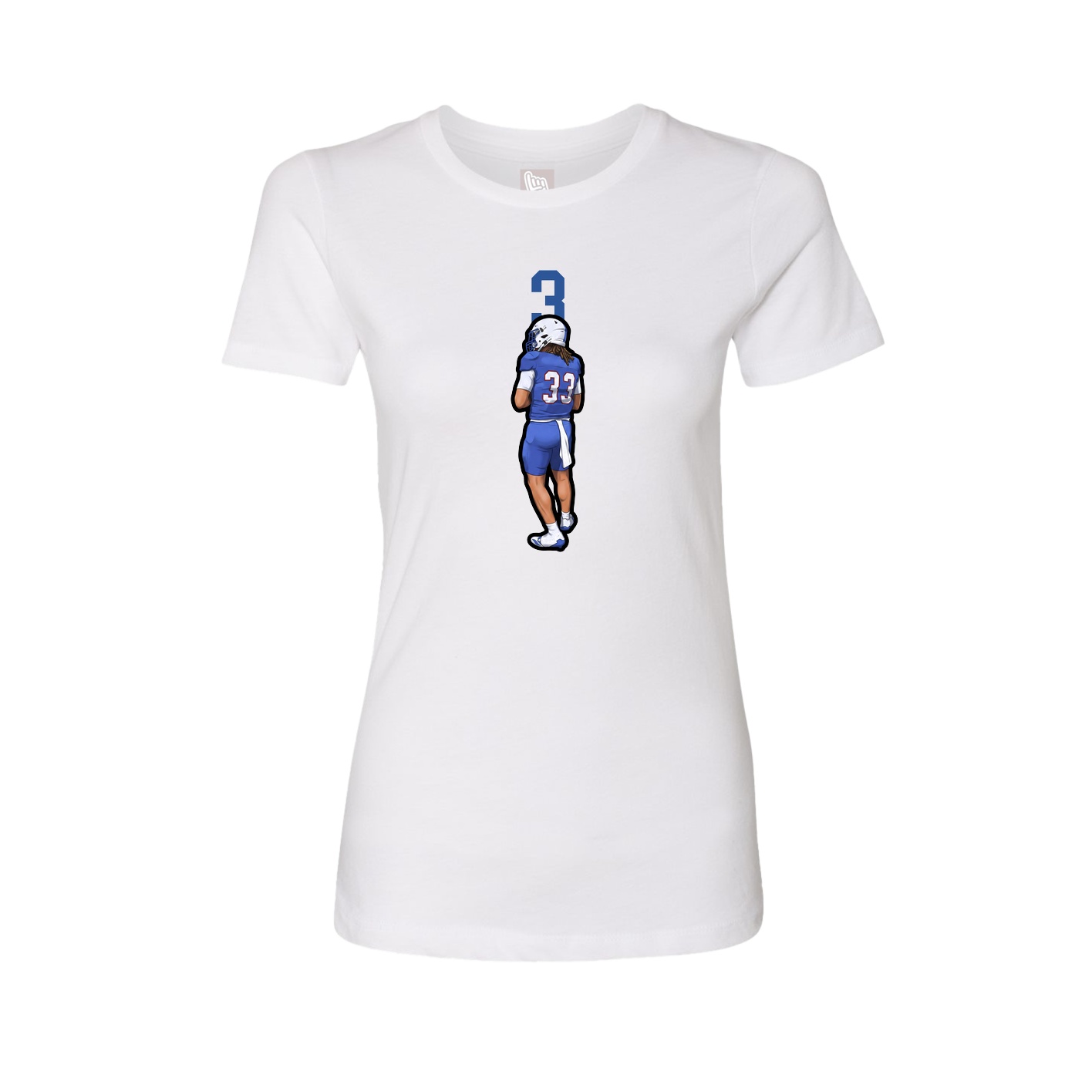 Fitted Women's Tee — Number Top in White