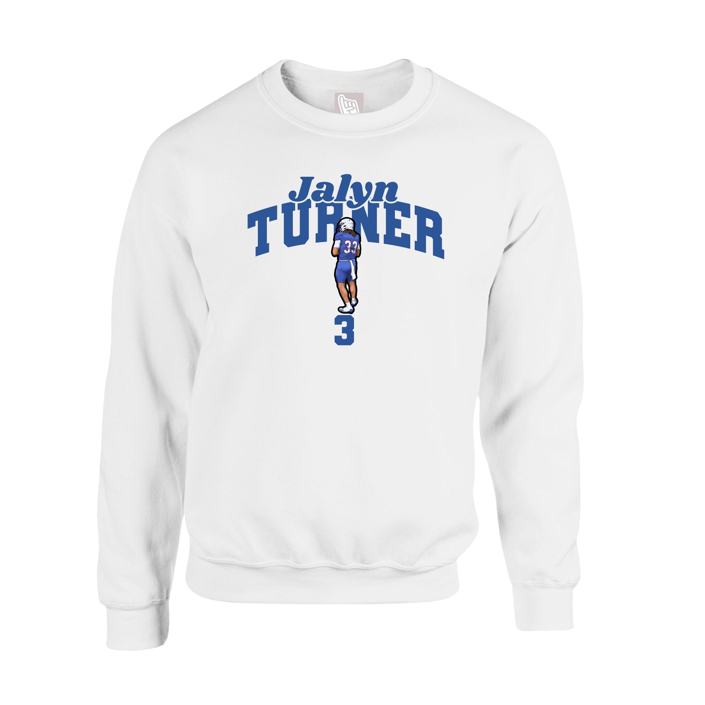 Fleece Crew — Signature Arch in White
