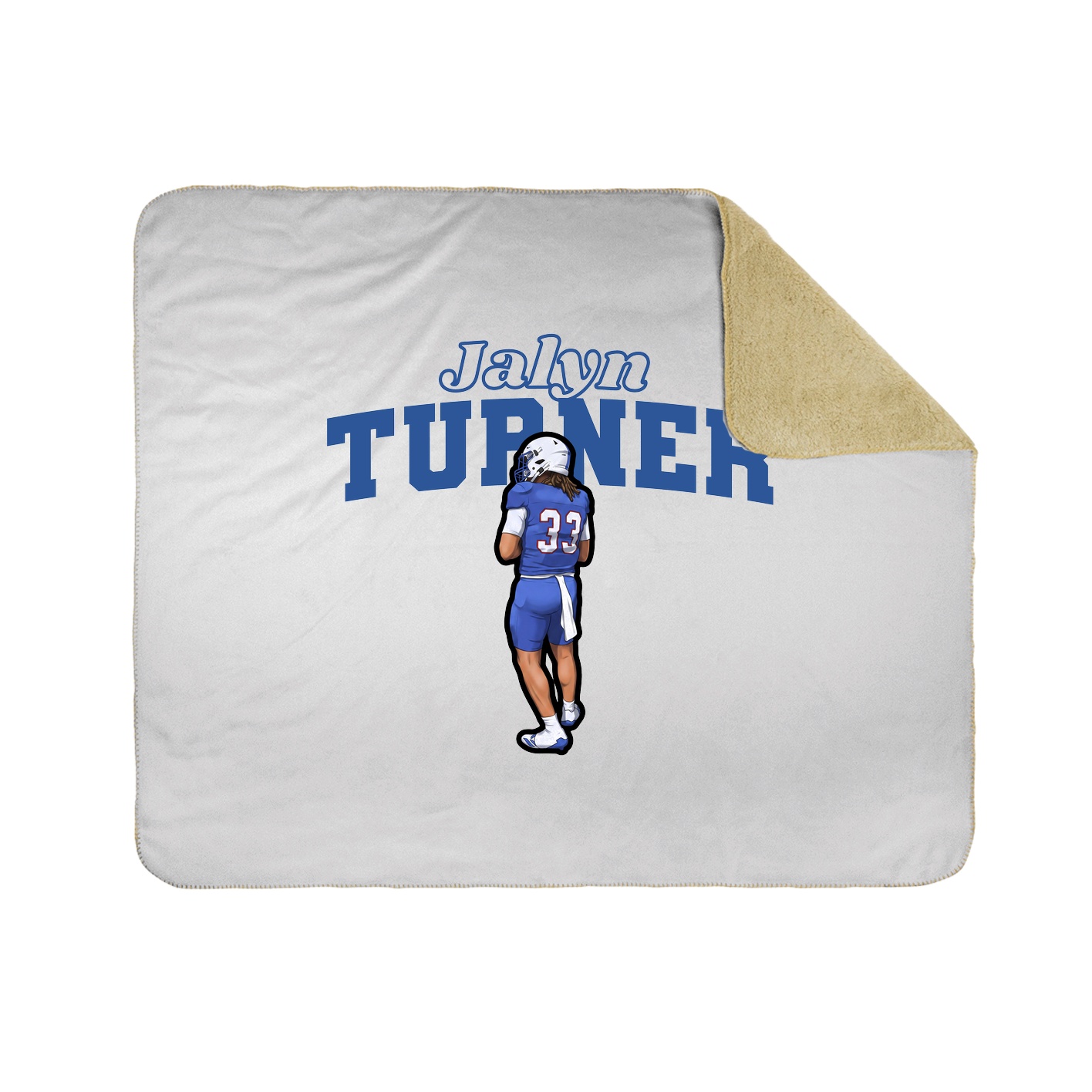 Throw Blanket — Name Arch in White