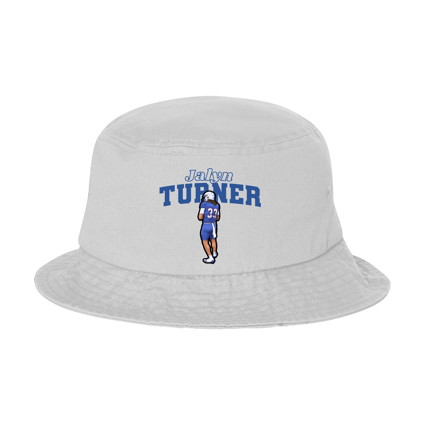 Bucket Cap — Name Arch in White