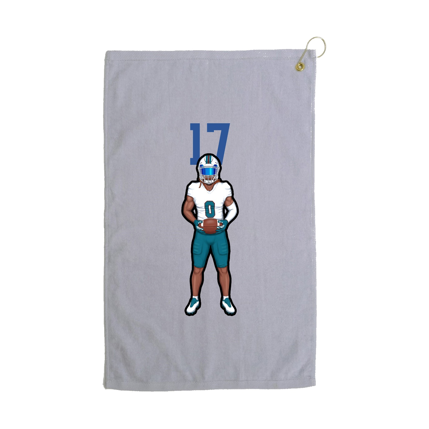 Golf Towel — Number Top in Grey