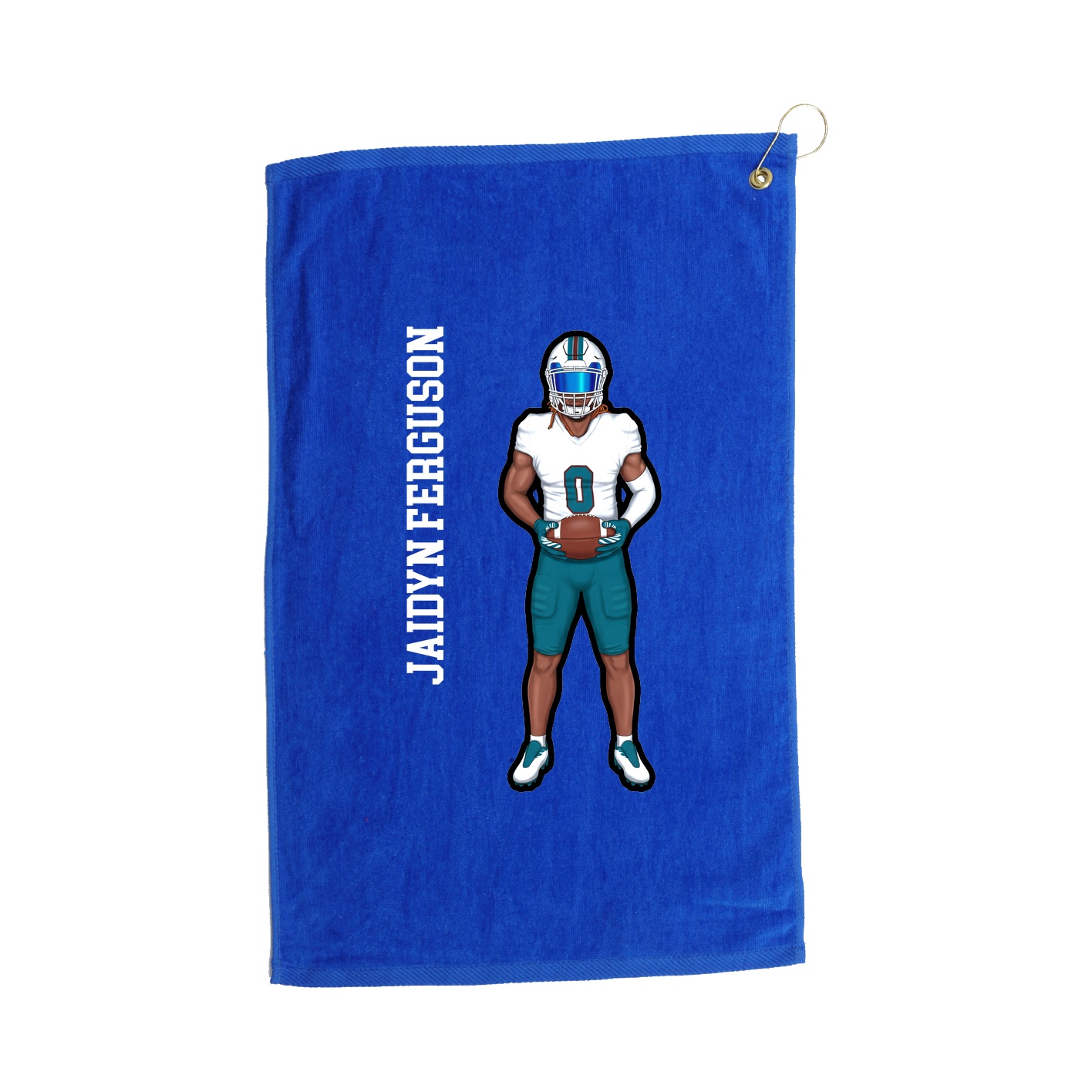 Golf Towel — Name Vertical in Royal