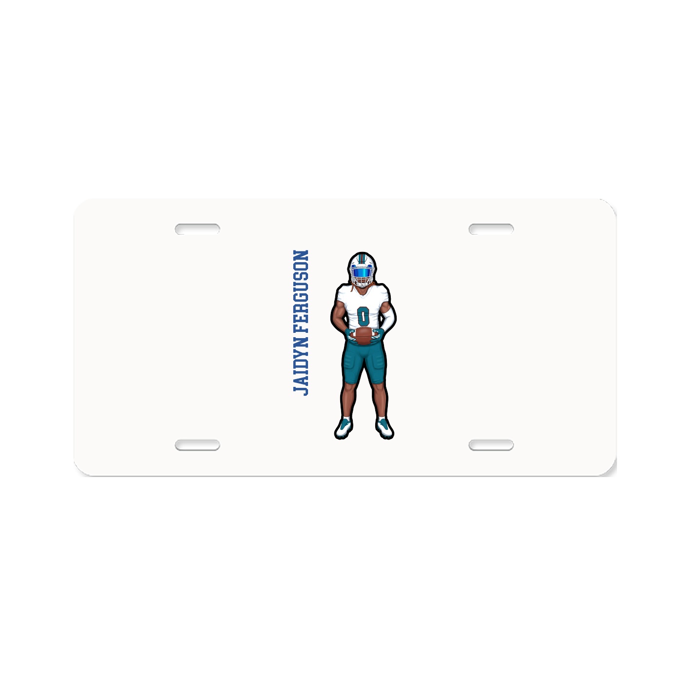 License Plate — Name Vertical in Classic