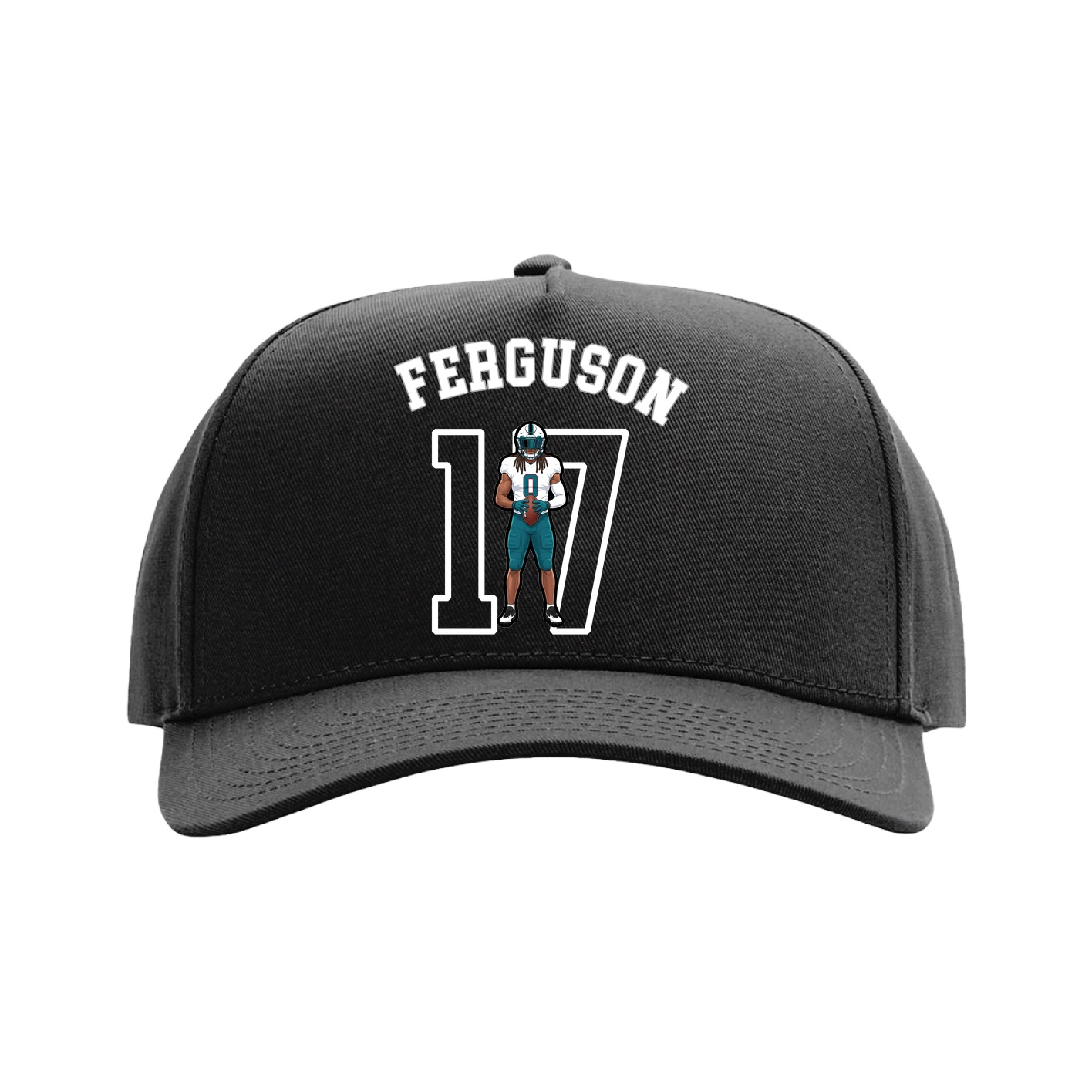 Full Fabric Five-Panel Champ Cap — Shirsey Arch in Black