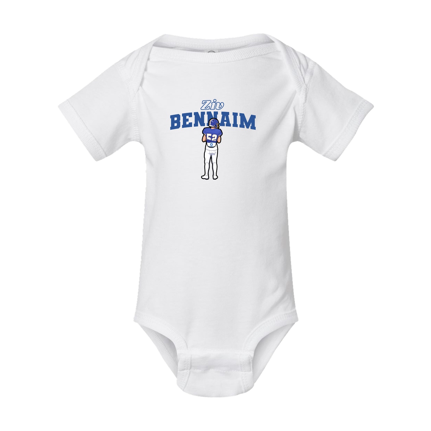 Baby Onesie — Name Arch in White