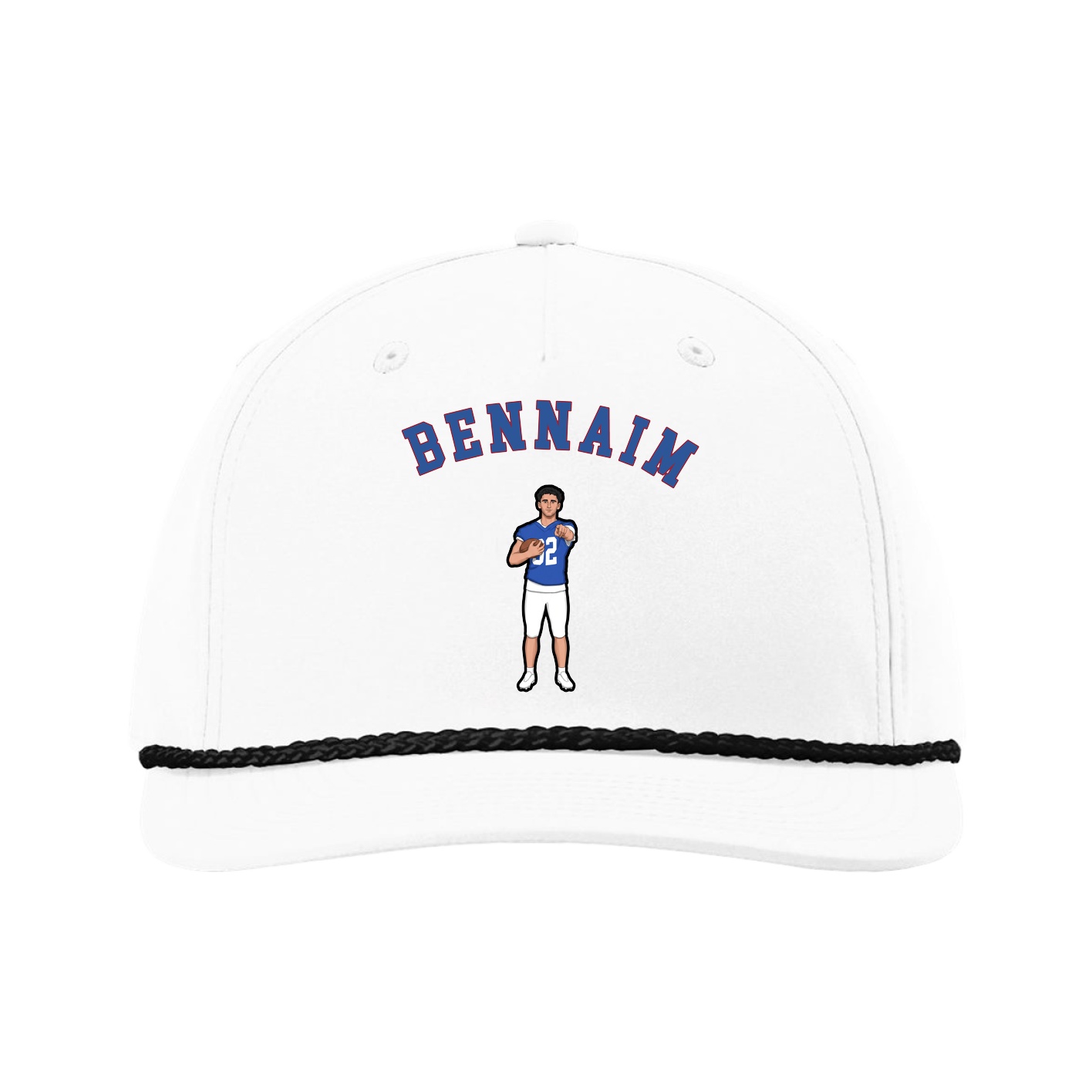 Five-Panel Classic Rope Cap — Shirsey Arch in White