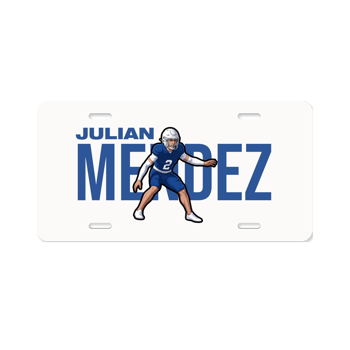 License Plate — Player Name in Classic