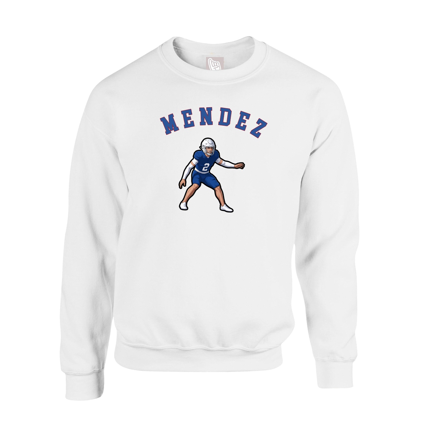 Fleece Crew — Shirsey Arch in White