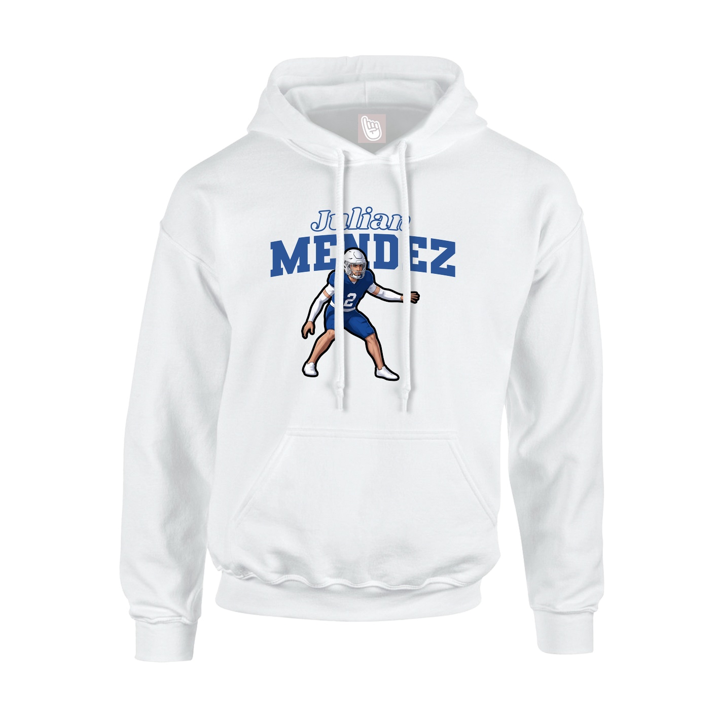 Hoodie — Name Arch in White
