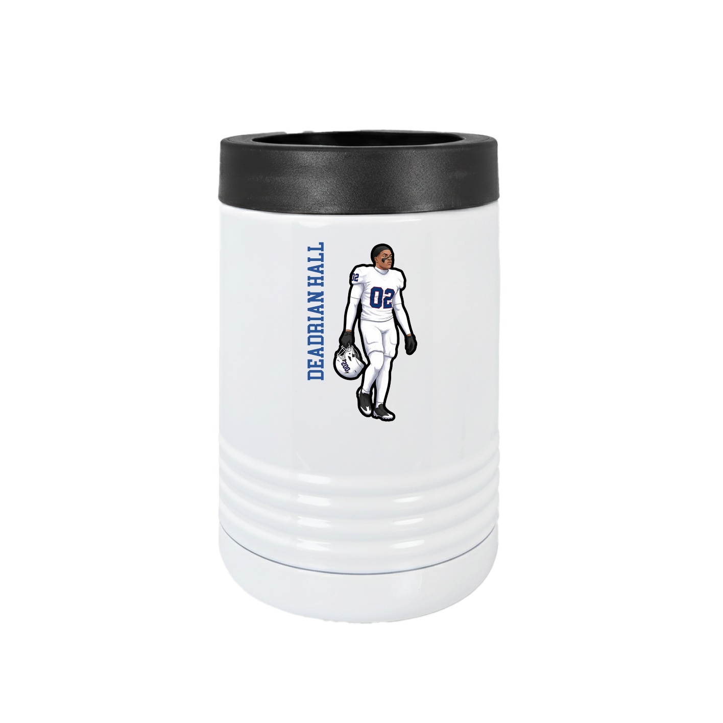 Beverage Holder — Name Vertical in White