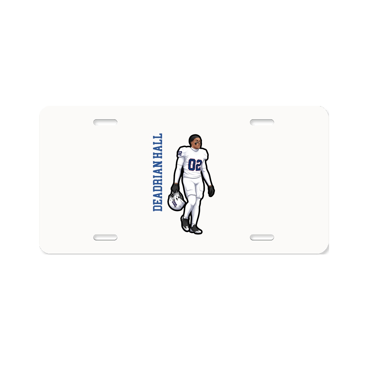 License Plate — Name Vertical in Classic