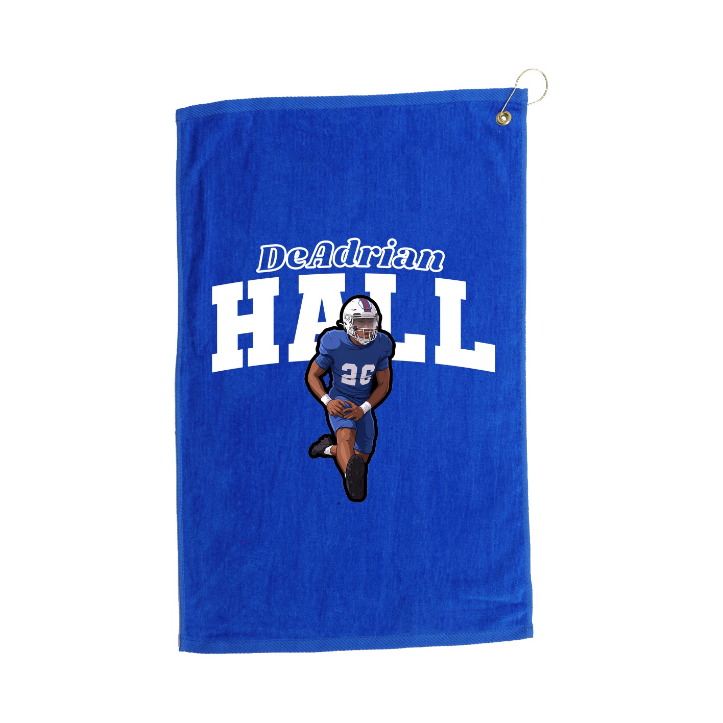 Golf Towel — Name Arch in Royal