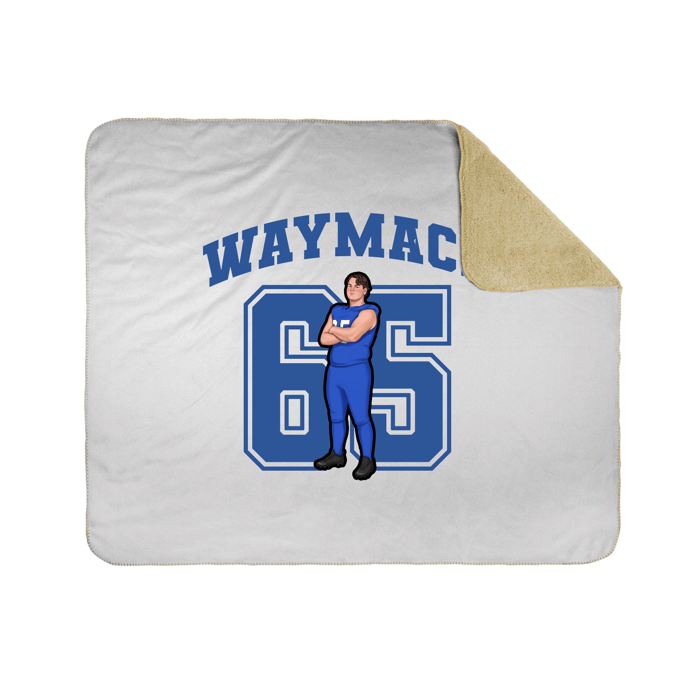 Throw Blanket — Number in White