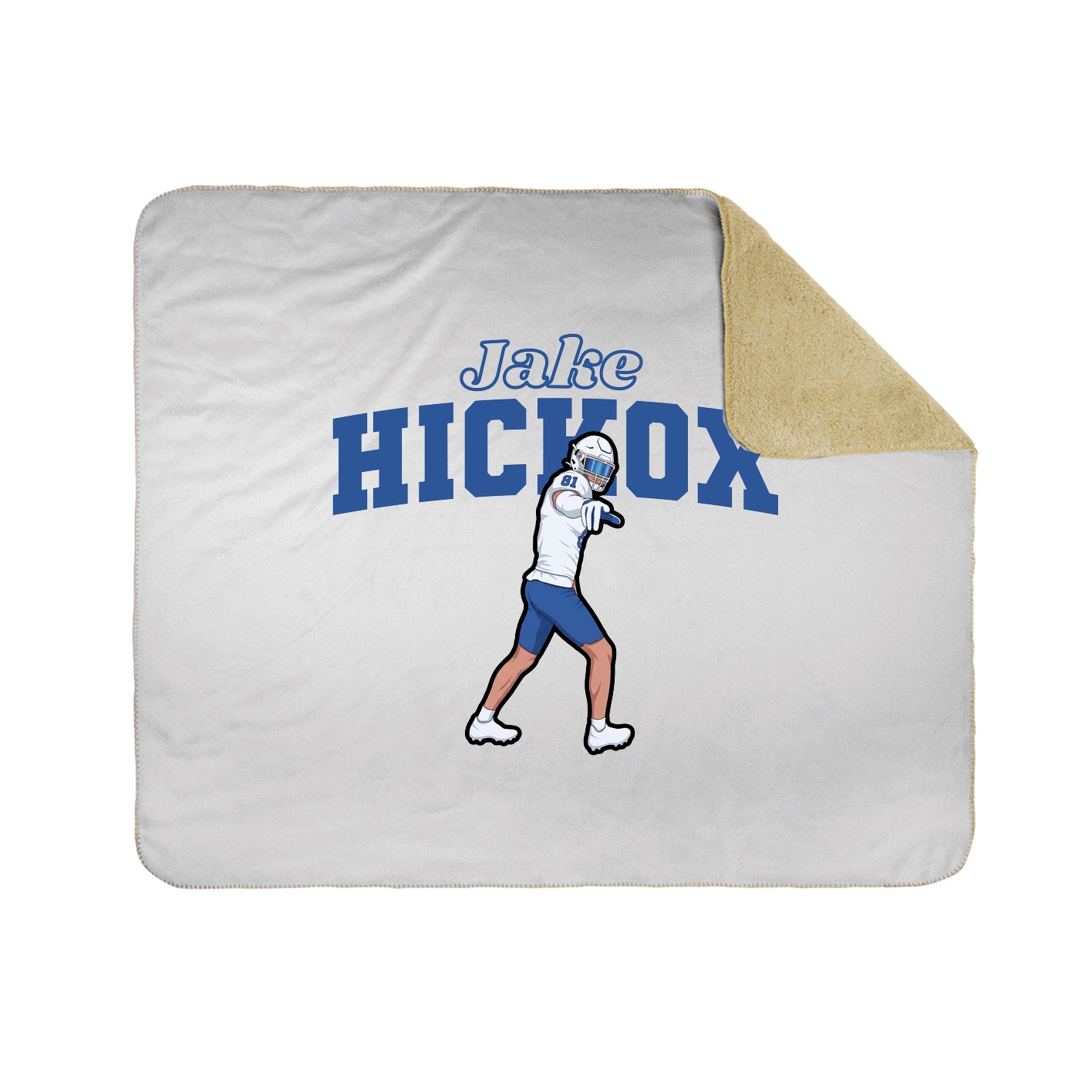 Throw Blanket — Name Arch in White