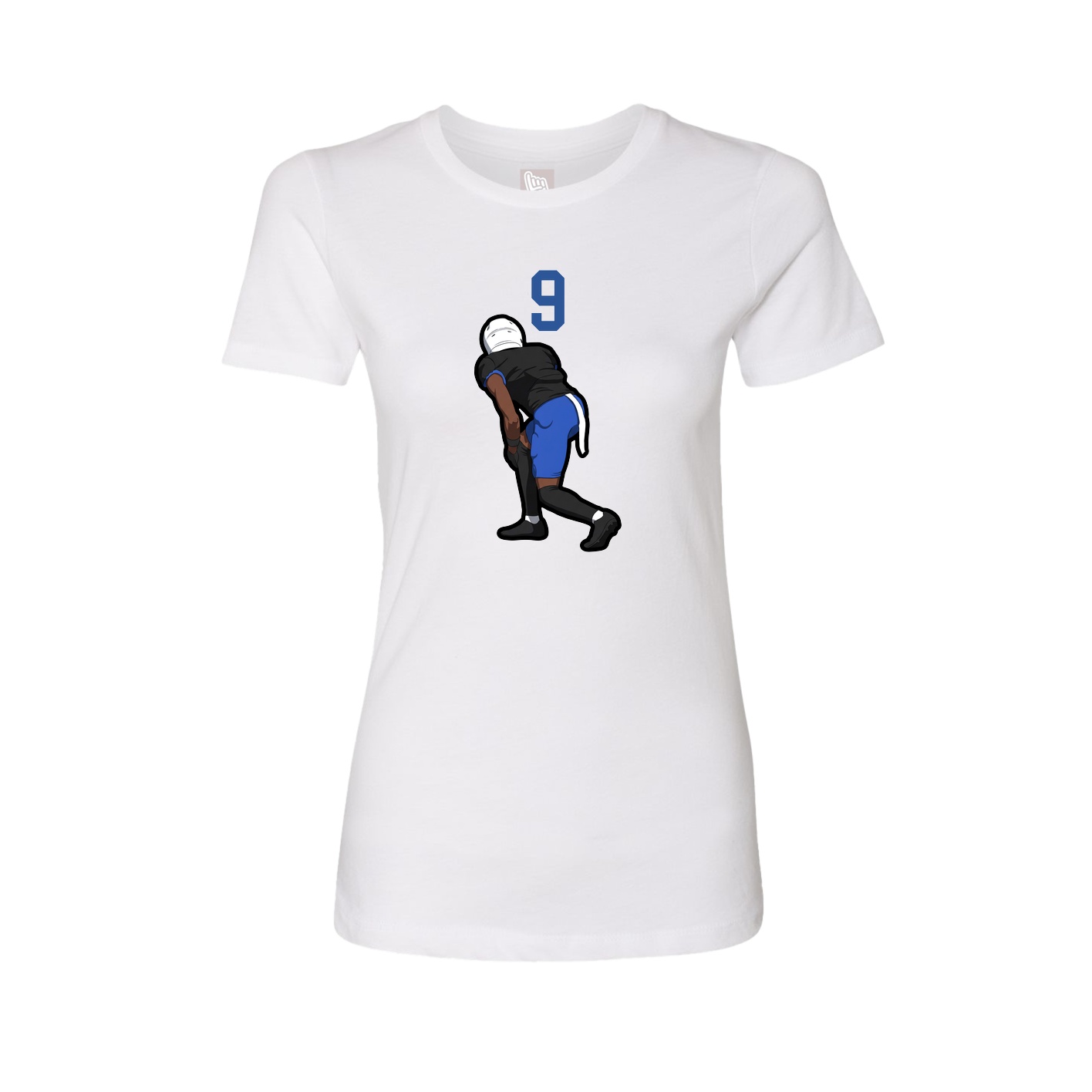 Fitted Women's Tee — Number Top in White