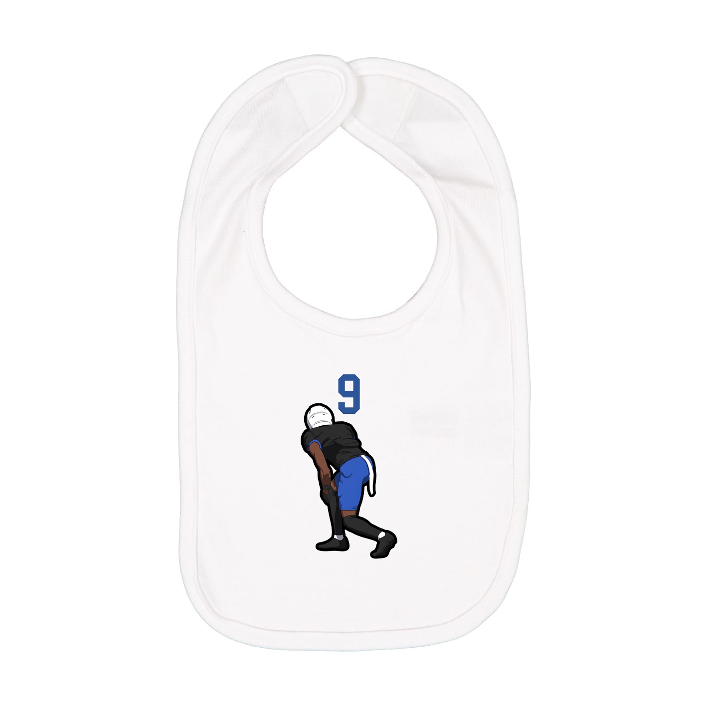 Infant Bib — Number Top in White