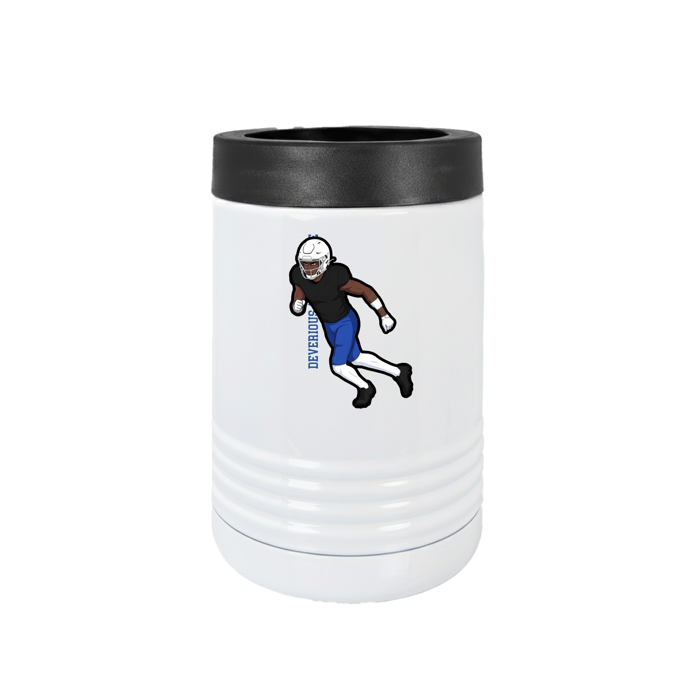 Beverage Holder — Name Vertical in White
