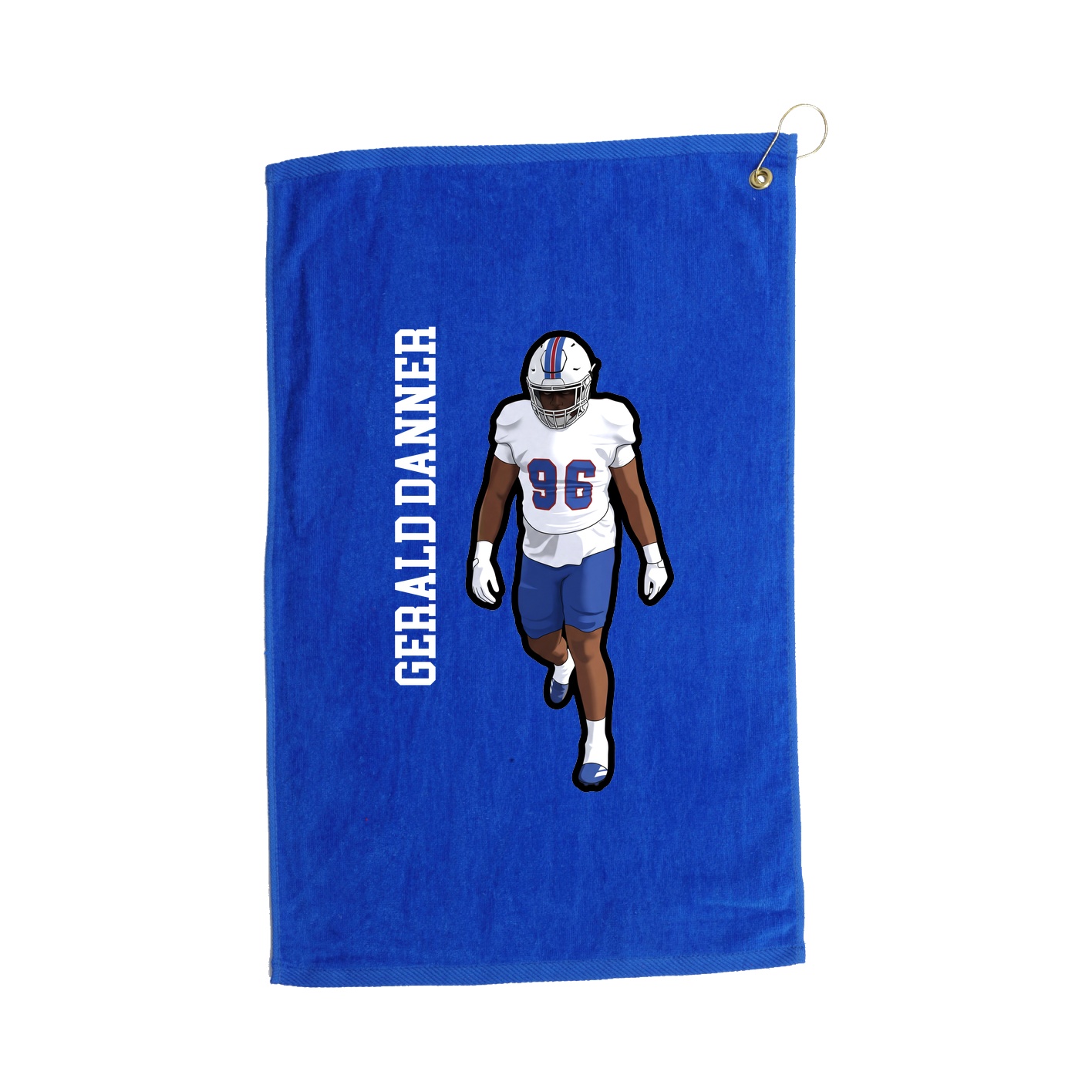 Golf Towel — Name Vertical in Royal