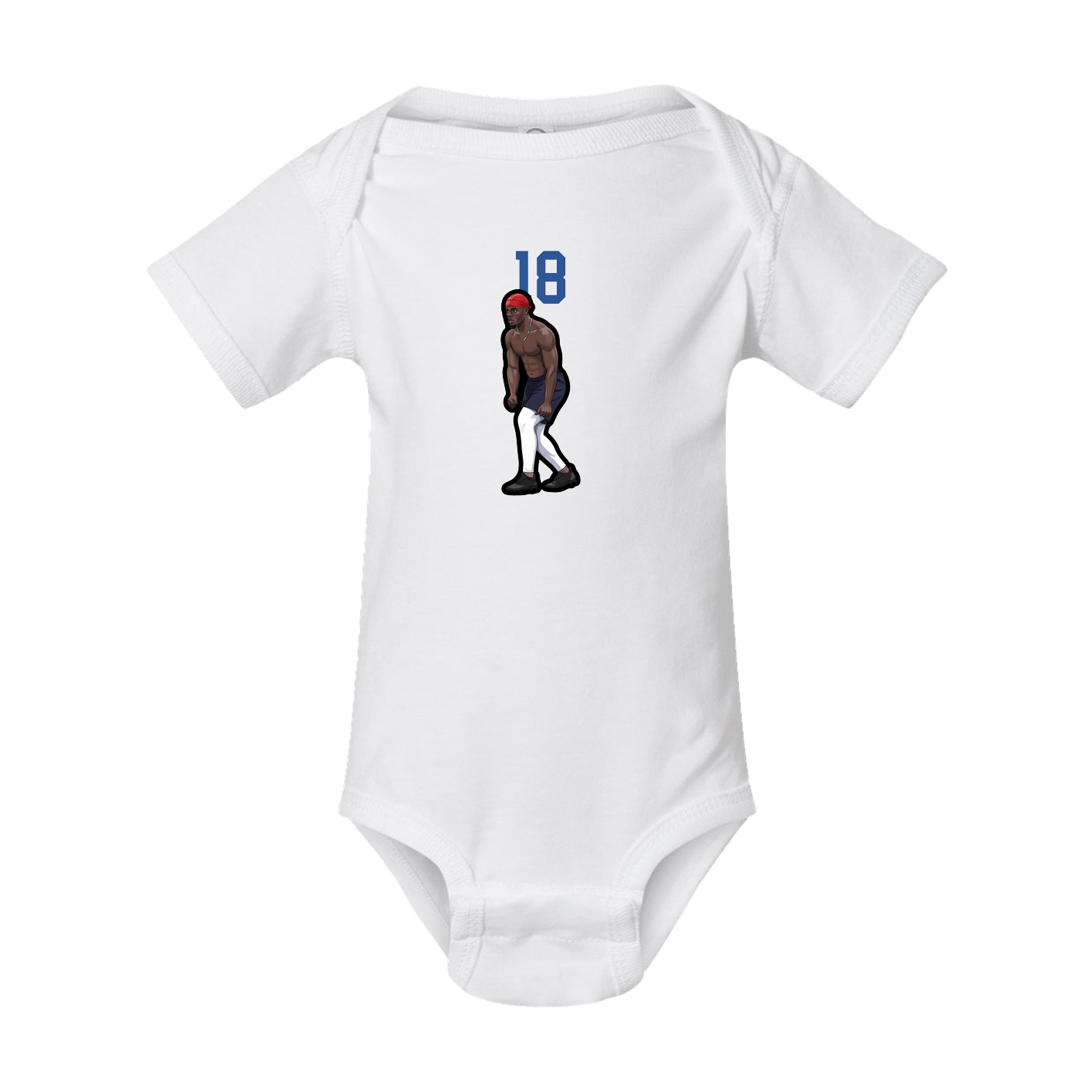 Baby Onesie — Number Top in White