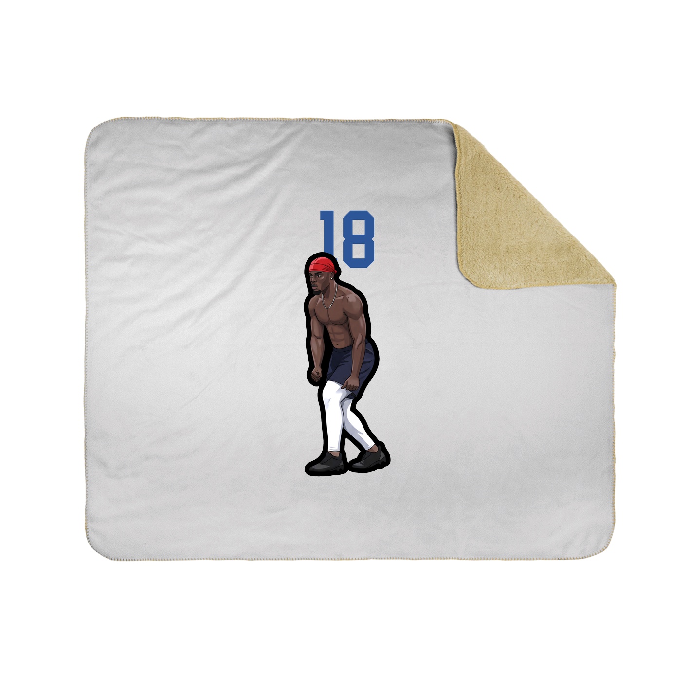 Throw Blanket — Number Top in White