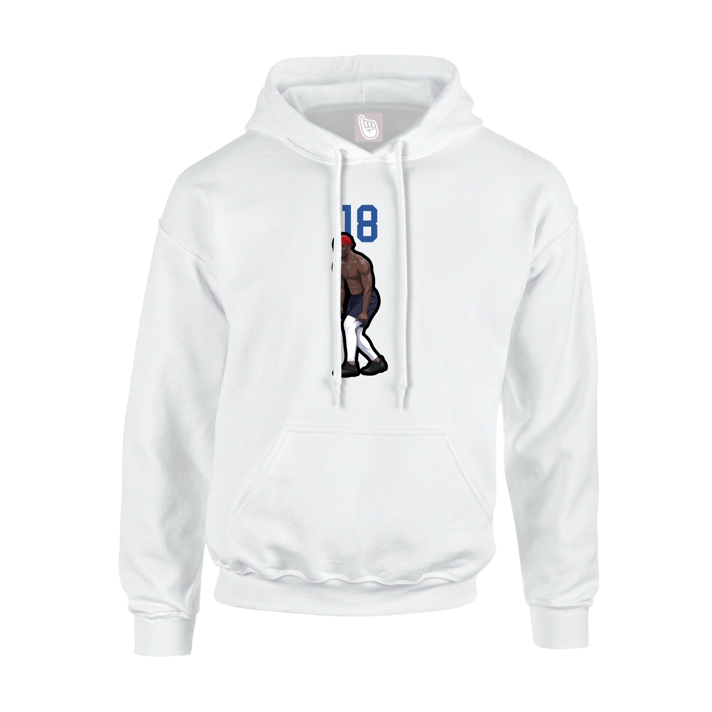 Youth Hoodie — Number Top in White