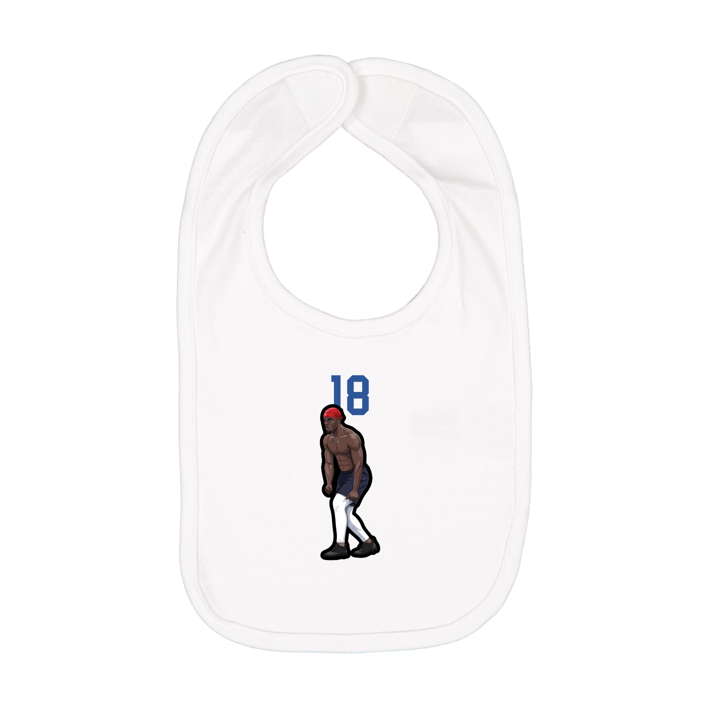 Infant Bib — Number Top in White