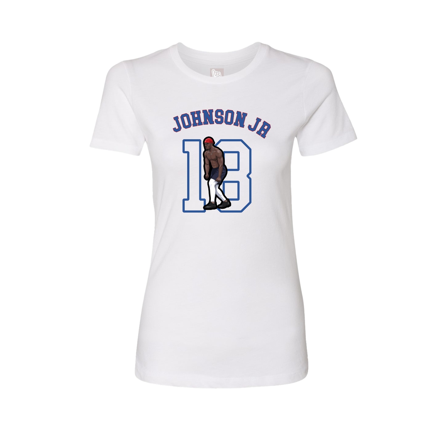 Fitted Women's Tee — Shirsey Arch in White