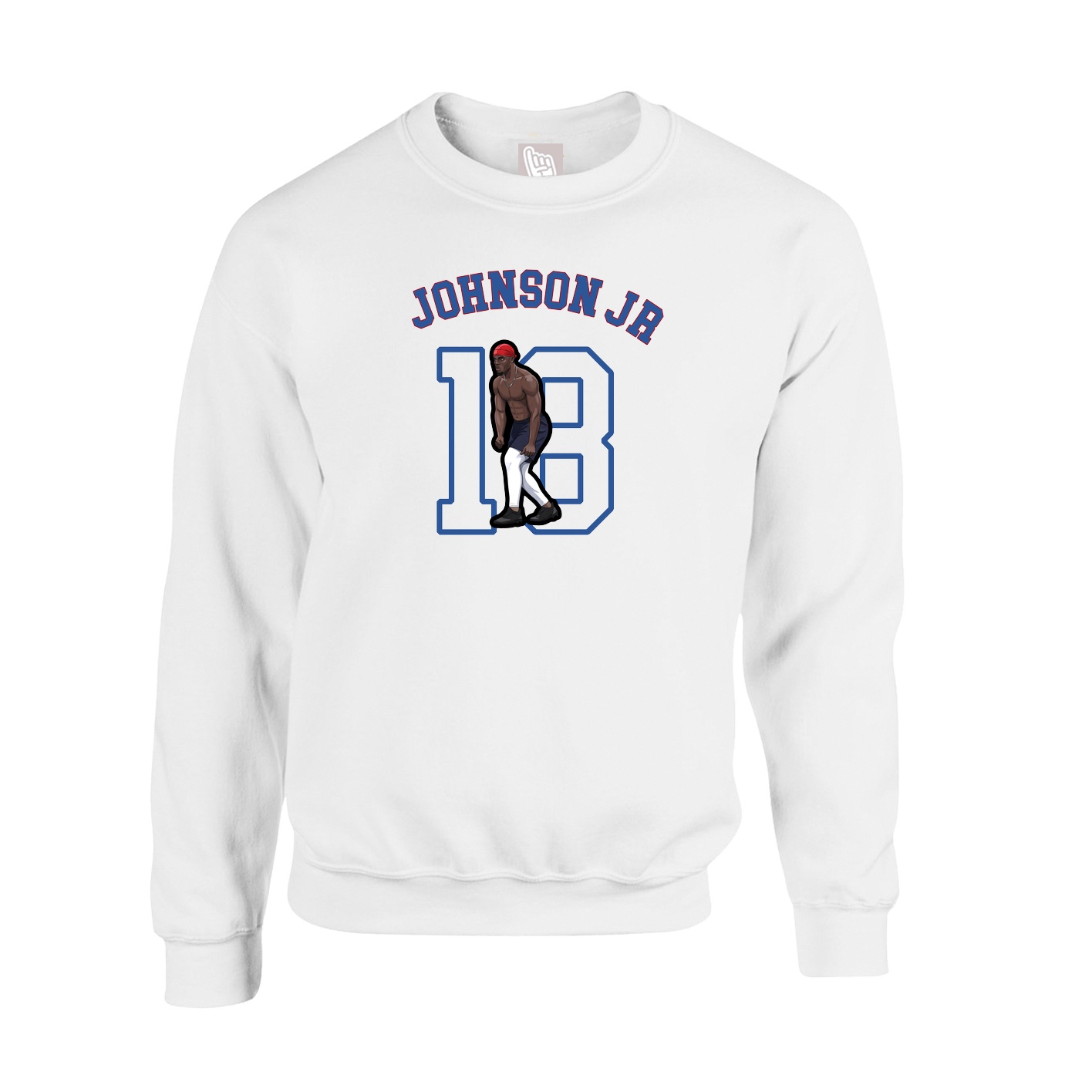 Fleece Crew — Shirsey Arch in White