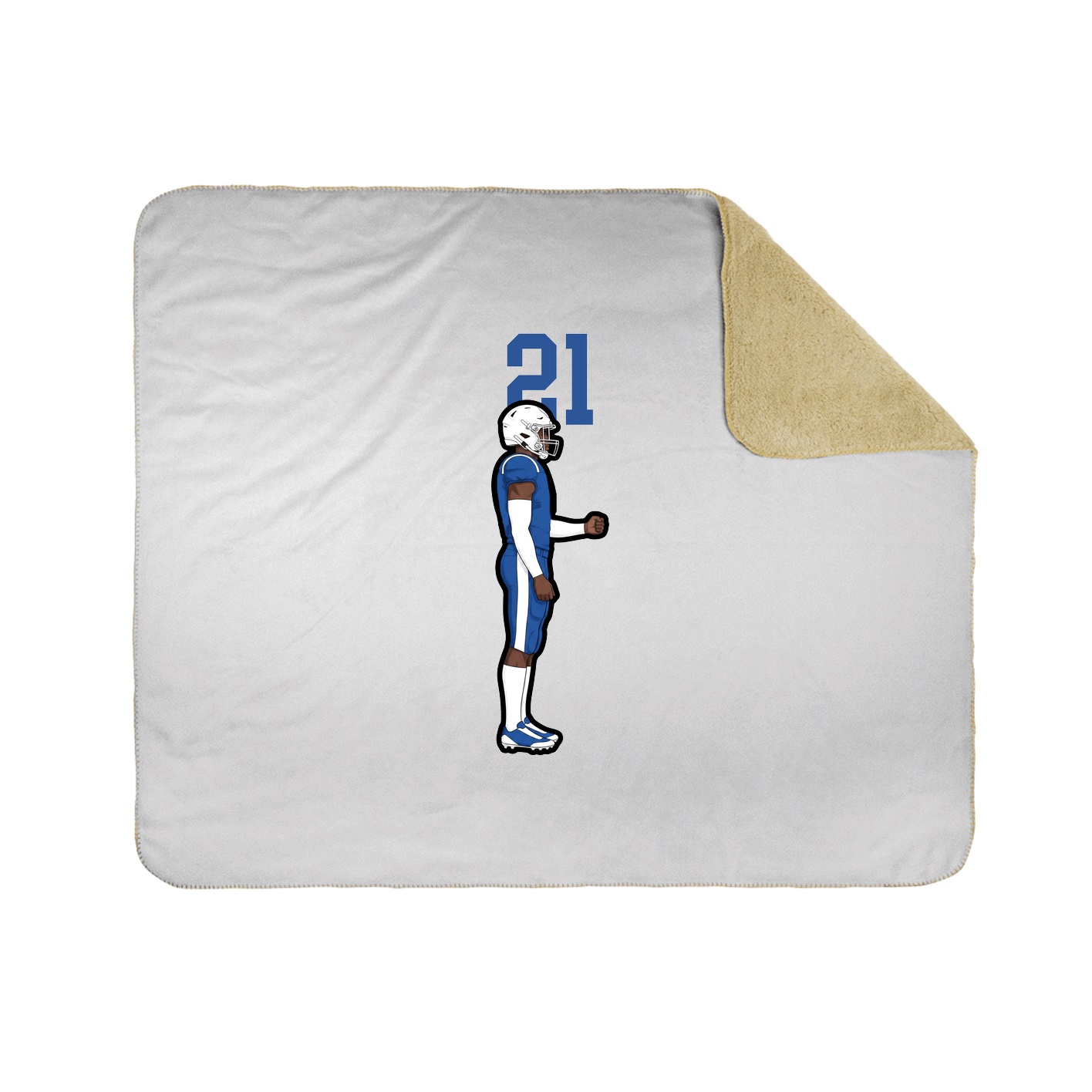 Throw Blanket — Number Top in White
