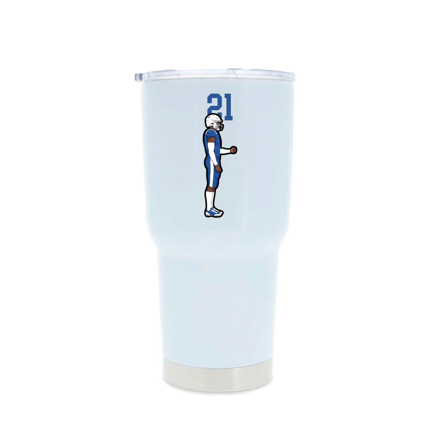 30oz Stainless Steel Tumbler — Number Top in White