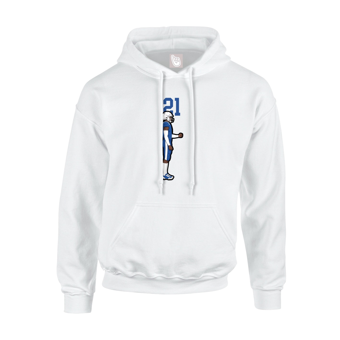 Hoodie — Number Top in White