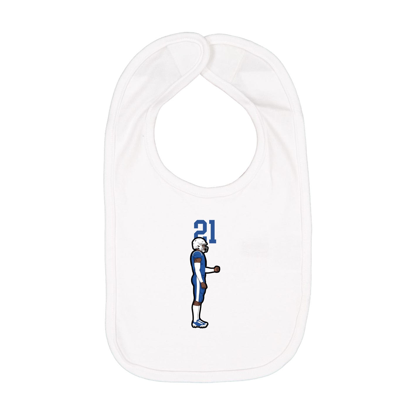 Infant Bib — Number Top in White