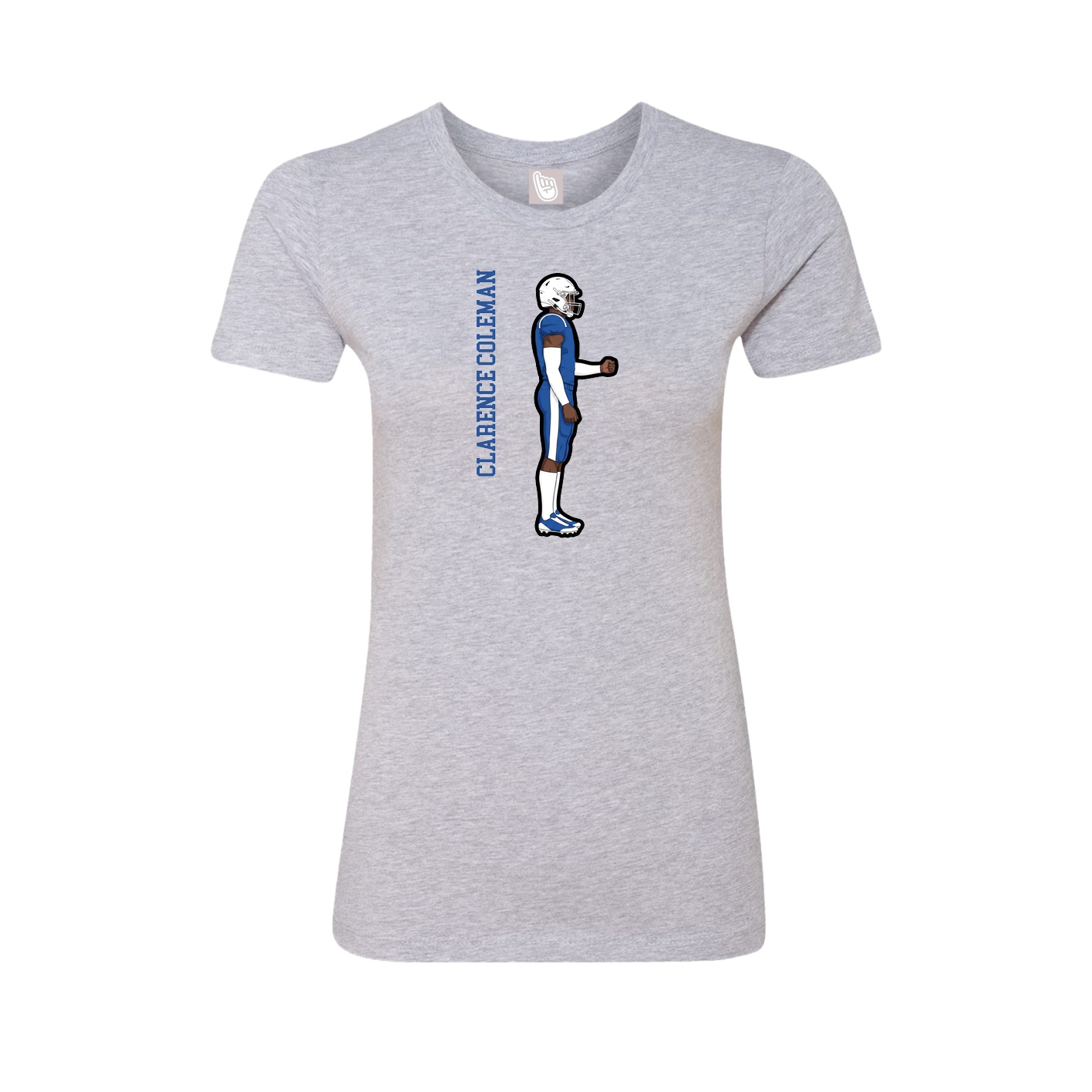 Womens Tee — Name Vertical in Grey