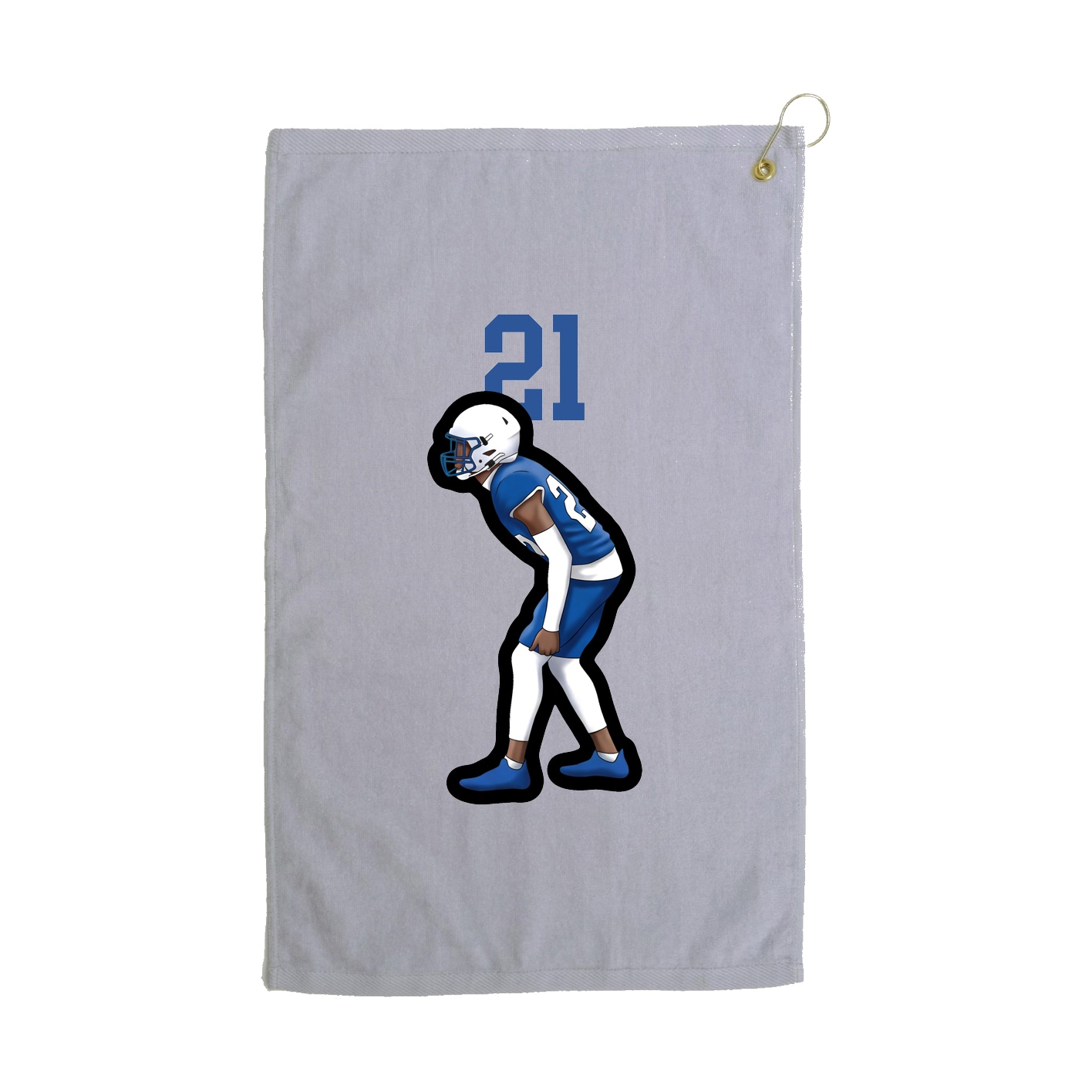 Golf Towel — Number Top in Grey